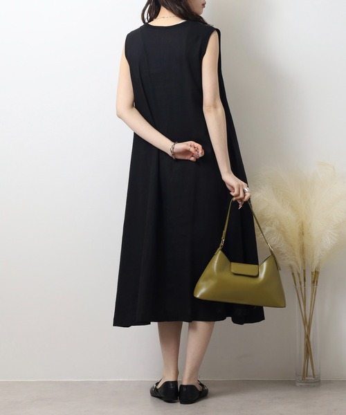 A.N.L(エーエヌエル レーベル)の「A.N.L 額縁切替ワンピース(ワンピース・レディース・ブラック/モカ/グリーン/ダークグレー/カーキ/ブルー/レンガ・38)」の22枚目の写真