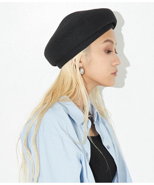 Settimissimo（セッティミッシモ）の「ブレード ペーパー ベレー帽（ハンチング/ベレー帽・レディース・ブラック/キャメル・FREE）」の12枚目の写真