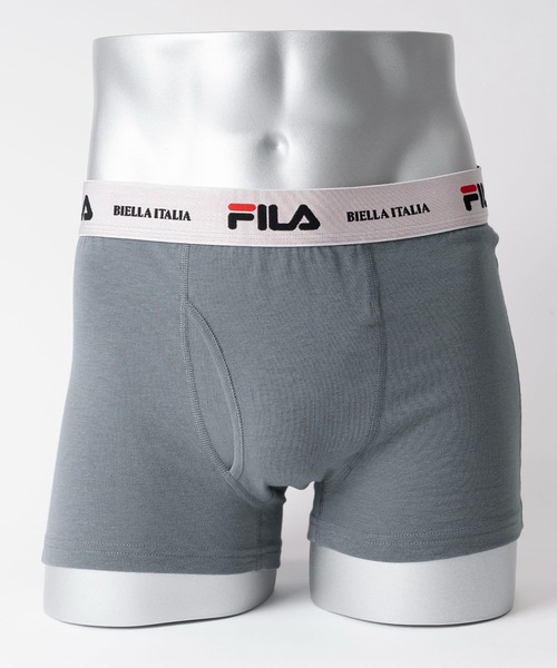 FILA（フィラ）の「FILA フィラ 筆記体 ブランド ロゴ ウエストバンド 前閉じ 立体成型 前開き ストレッチ ボクサーパンツ トランクス 下着（ボクサーパンツ・メンズ・ブラック系1/ブラック系その他/グリーン/ブラック系2/ブラック系3/グレー系1/グレー系2/ネイビー系1/ネイビー系2・LL/M/L）」の6枚目の写真