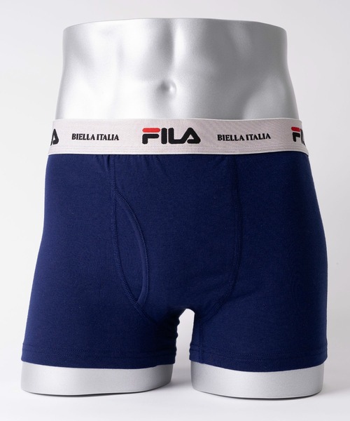 FILA（フィラ）の「FILA フィラ 筆記体 ブランド ロゴ ウエストバンド 前閉じ 立体成型 前開き ストレッチ ボクサーパンツ トランクス 下着（ボクサーパンツ・メンズ・ブラック系1/ブラック系その他/グリーン/ブラック系2/ブラック系3/グレー系1/グレー系2/ネイビー系1/ネイビー系2・LL/M/L）」の9枚目の写真