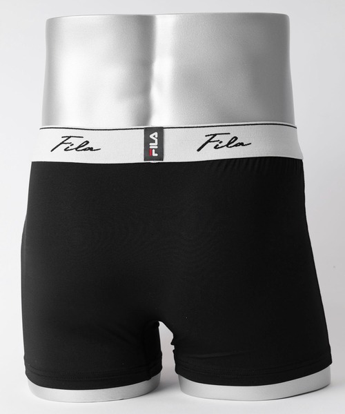 FILA（フィラ）の「FILA フィラ 筆記体 ブランド ロゴ ウエストバンド 前閉じ 立体成型 前開き ストレッチ ボクサーパンツ トランクス 下着（ボクサーパンツ・メンズ・ブラック系1/ブラック系その他/グリーン/ブラック系2/ブラック系3/グレー系1/グレー系2/ネイビー系1/ネイビー系2・LL/M/L）」の19枚目の写真