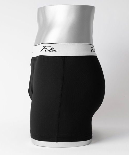 FILA（フィラ）の「FILA フィラ 筆記体 ブランド ロゴ ウエストバンド 前閉じ 立体成型 前開き ストレッチ ボクサーパンツ トランクス 下着（ボクサーパンツ・メンズ・ブラック系1/ブラック系その他/グリーン/ブラック系2/ブラック系3/グレー系1/グレー系2/ネイビー系1/ネイビー系2・LL/M/L）」の20枚目の写真
