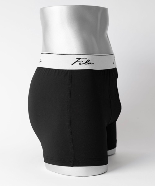 FILA（フィラ）の「FILA フィラ 筆記体 ブランド ロゴ ウエストバンド 前閉じ 立体成型 前開き ストレッチ ボクサーパンツ トランクス 下着（ボクサーパンツ・メンズ・ブラック系1/ブラック系その他/グリーン/ブラック系2/ブラック系3/グレー系1/グレー系2/ネイビー系1/ネイビー系2・LL/M/L）」の21枚目の写真