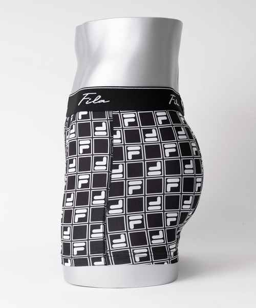 FILA（フィラ）の「FILA フィラ 筆記体 ブランド ロゴ ウエストバンド 前閉じ 立体成型 前開き ストレッチ ボクサーパンツ トランクス 下着（ボクサーパンツ・メンズ・ブラック系1/ブラック系その他/グリーン/ブラック系2/ブラック系3/グレー系1/グレー系2/ネイビー系1/ネイビー系2・LL/M/L）」の14枚目の写真