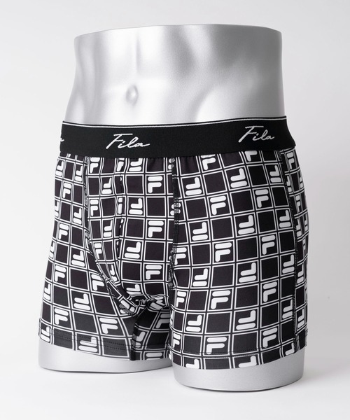 FILA（フィラ）の「FILA フィラ 筆記体 ブランド ロゴ ウエストバンド 前閉じ 立体成型 前開き ストレッチ ボクサーパンツ トランクス 下着（ボクサーパンツ・メンズ・ブラック系1/ブラック系その他/グリーン/ブラック系2/ブラック系3/グレー系1/グレー系2/ネイビー系1/ネイビー系2・LL/M/L）」の12枚目の写真