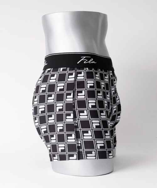 FILA（フィラ）の「FILA フィラ 筆記体 ブランド ロゴ ウエストバンド 前閉じ 立体成型 前開き ストレッチ ボクサーパンツ トランクス 下着（ボクサーパンツ・メンズ・ブラック系1/ブラック系その他/グリーン/ブラック系2/ブラック系3/グレー系1/グレー系2/ネイビー系1/ネイビー系2・LL/M/L）」の15枚目の写真