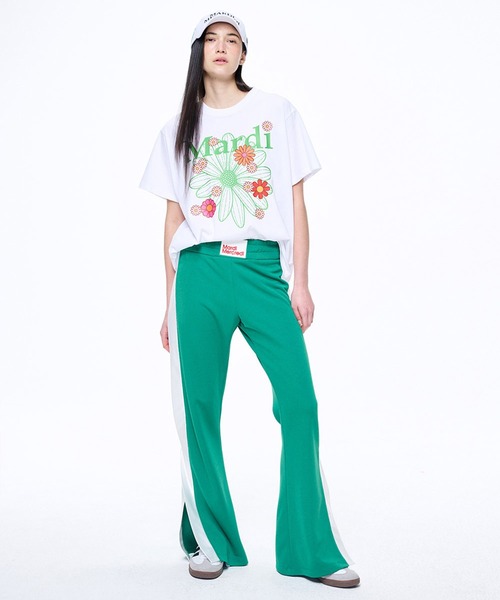 Mardi Mercredi（マルディメクルディ）の「TSHIRT FLOWERMARDI BLOSSOM（Tシャツ/カットソー・レディース・ホワイト×グリーン/ホワイト×ピンク/ライトグレー系1・FREE）」の6枚目の写真