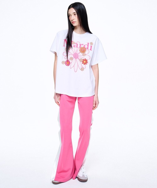 Mardi Mercredi（マルディメクルディ）の「TSHIRT FLOWERMARDI BLOSSOM（Tシャツ/カットソー・レディース・ホワイト×グリーン/ホワイト×ピンク/ライトグレー系1・FREE）」の14枚目の写真