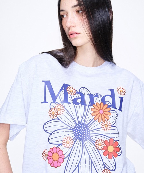 Mardi Mercredi(マルディメクルディ)の「TSHIRT FLOWERMARDI BLOSSOM / Tシャツ フラワー マルディ ブロッサム(Tシャツ/カットソー・レディース・ホワイト×グリーン/ホワイト×ピンク/ライトグレー系1・FREE)」の22枚目の写真