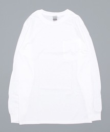 GILDAN無地胸ポケット付きロングTシャツ