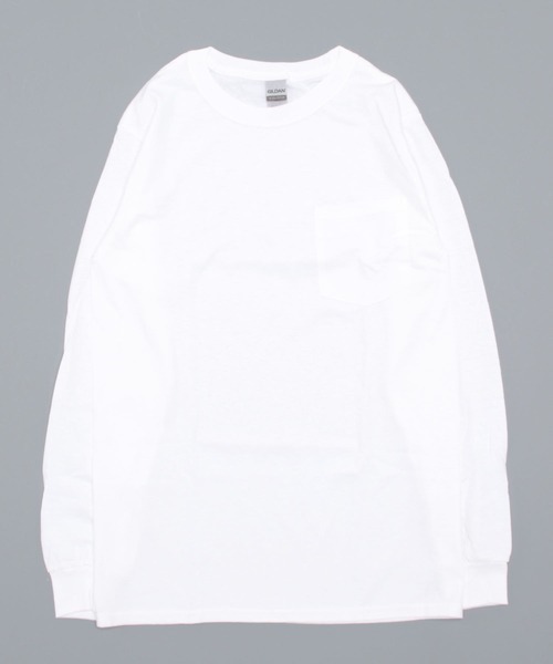 Alite cloth（アリーテクロス）の「GILDAN無地胸ポケット付きロングTシャツ（Tシャツ/カットソー・レディース・ブラック/グレー/ネイビー/ホワイト・XXL/S/XL/L/M）」の2枚目の写真