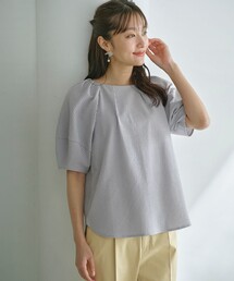 ANY SIS（エニィスィス）の「【洗える】ランタンスリーブサッカー ブラウス（Tシャツ/カットソー）」