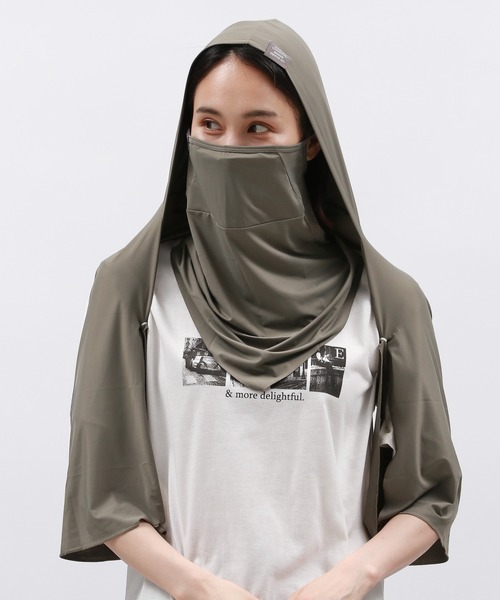 LAKOLE（ラコレ）の「【UVカット】ネック&フェイスカバー / 117054（マスク・レディース・ブラック/アイボリー・FREE）」の14枚目の写真