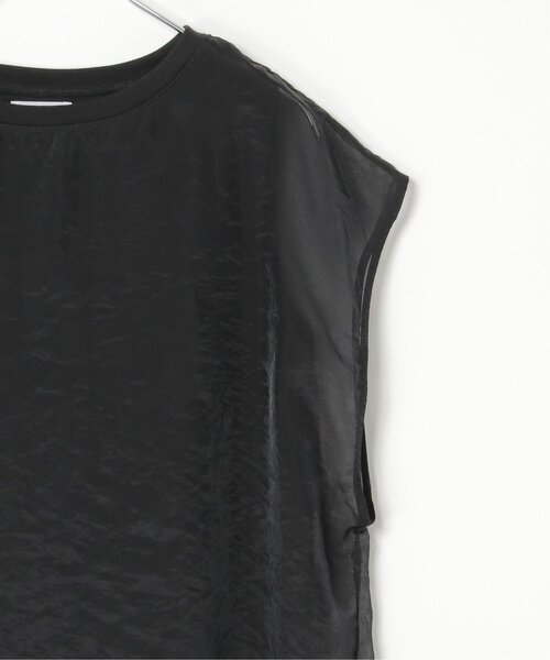 notch.(ノッチ)の「オーガンジーフレンチスリーブT(Tシャツ/カットソー・レディース・オフホワイト/ブラック/ベージュ/ブラウン/クリアグリーン・M)」の20枚目の写真