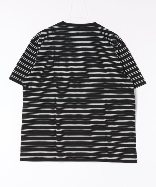 Eddie Bauer(エディーバウアー)の「マルチボーダー 半袖ポケット付 Tシャツ(Tシャツ/カットソー・メンズ・ベージュ/ブラック/ホワイト系/グレイッシュブルー・L/S/M/XXL/XL)」の5枚目の写真