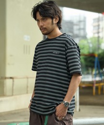 Eddie Bauer | マルチボーダー 半袖ポケット付 Tシャツ(Tシャツ/カットソー)