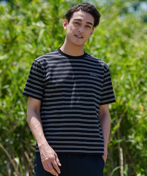 Eddie Bauer(エディーバウアー)の「マルチボーダー 半袖ポケット付 Tシャツ(Tシャツ/カットソー・メンズ・ベージュ/ブラック/ホワイト系/グレイッシュブルー・L/S/M/XXL/XL)」の15枚目の写真