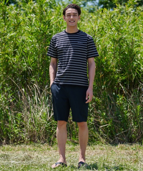 Eddie Bauer(エディーバウアー)の「マルチボーダー 半袖ポケット付 Tシャツ(Tシャツ/カットソー・メンズ・ベージュ/ブラック/ホワイト系/グレイッシュブルー・L/S/M/XXL/XL)」の17枚目の写真