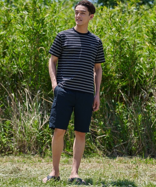 Eddie Bauer(エディーバウアー)の「マルチボーダー 半袖ポケット付 Tシャツ(Tシャツ/カットソー・メンズ・ベージュ/ブラック/ホワイト系/グレイッシュブルー・L/S/M/XXL/XL)」の18枚目の写真