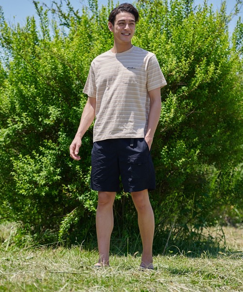 Eddie Bauer(エディーバウアー)の「マルチボーダー 半袖ポケット付 Tシャツ(Tシャツ/カットソー・メンズ・ベージュ/ブラック/ホワイト系/グレイッシュブルー・L/S/M/XXL/XL)」の22枚目の写真