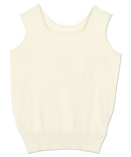 KOBE LETTUCE（コウベレタス）の「[ M L XL ] 前後2wayスクエアネックニットトップス（ニット/セーター・レディース・オフホワイト/ブルー/ホワイト系その他/ピンク系/ブラック/ネイビー/カーキ・L/XL/M）」の17枚目の写真