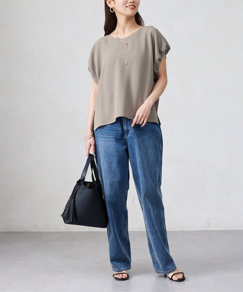 Chez toi(シェトワ)の「タッセル付バケツ型トートBAG(トートバッグ・レディース・アイボリー/ブラック/ブルー・FREE)」の11枚目の写真