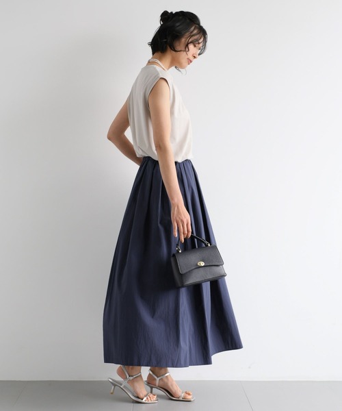 BARNYARDSTORM(バンヤードストーム)の「BARNYARDSTORM / ベーシックノースリプルオーバー【WEB限定カラー・サイズ】(Tシャツ/カットソー・レディース・チャコール/グリーン/ホワイト/ブラック/グレイッシュベージュ・S/M/L)」の8枚目の写真