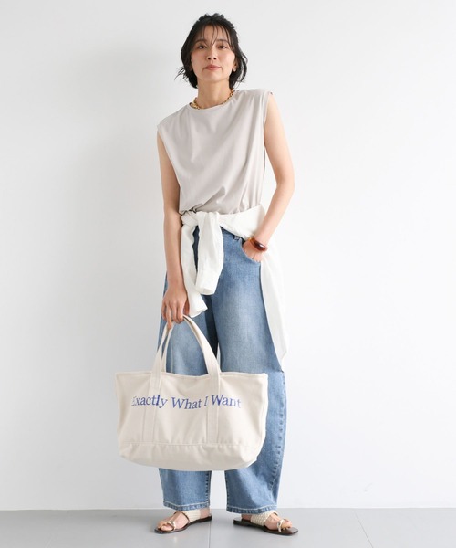 BARNYARDSTORM(バンヤードストーム)の「BARNYARDSTORM / ベーシックノースリプルオーバー【WEB限定カラー・サイズ】(Tシャツ/カットソー・レディース・チャコール/グリーン/ホワイト/ブラック/グレイッシュベージュ・S/M/L)」の10枚目の写真