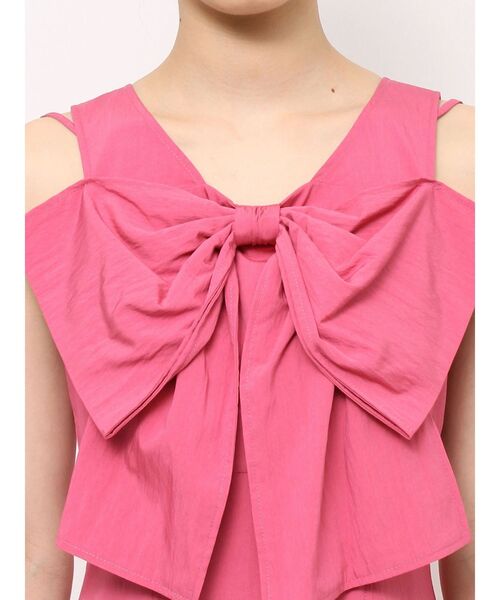 MERCURYDUO（マーキュリーデュオ）の「ビッグリボンタイプライターワンピース（ワンピース・レディース・ピンク/ブラック/ライトブルー・MEDIUM/SMALL）」の19枚目の写真