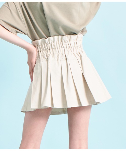 ANAP GiRL(アナップガール)の「ダブルスピンドルプリーツスカート(スカート・キッズ・アイボリー/ブルー・S/M/XS)」の11枚目の写真