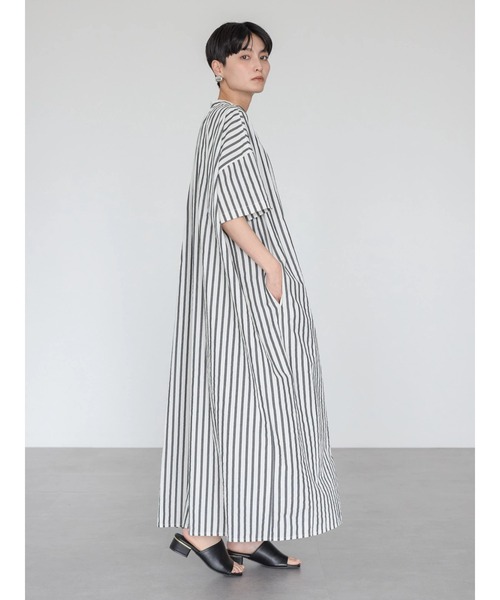 AMERICAN HOLIC（アメリカンホリック）の「イージーケア+接触冷感丈違い強撚ワッシャーワンピース（ワンピース・レディース・ブラック系その他2/ベージュ系その他2・M/L）」の4枚目の写真