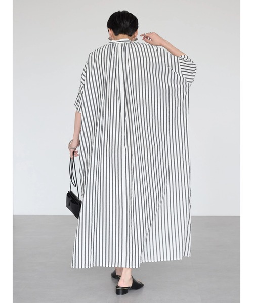 AMERICAN HOLIC（アメリカンホリック）の「イージーケア+接触冷感丈違い強撚ワッシャーワンピース（ワンピース・レディース・ブラック系その他2/ベージュ系その他2・M/L）」の5枚目の写真