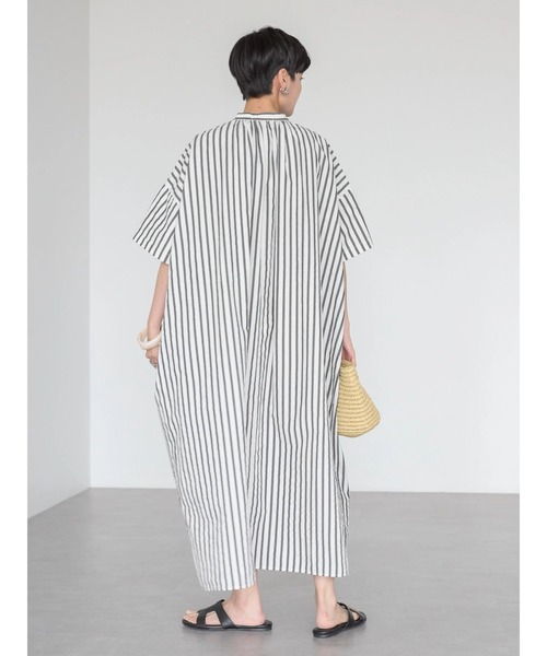 AMERICAN HOLIC（アメリカンホリック）の「イージーケア+接触冷感丈違い強撚ワッシャーワンピース（ワンピース・レディース・ブラック系その他2/ベージュ系その他2・M/L）」の10枚目の写真