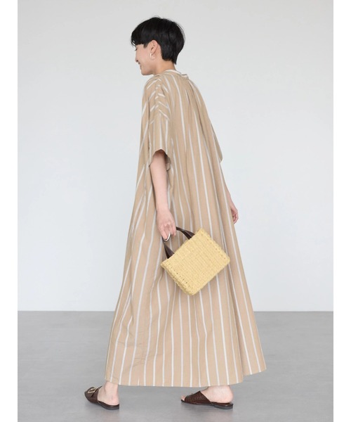 AMERICAN HOLIC（アメリカンホリック）の「イージーケア+接触冷感丈違い強撚ワッシャーワンピース（ワンピース・レディース・ブラック系その他2/ベージュ系その他2・M/L）」の12枚目の写真