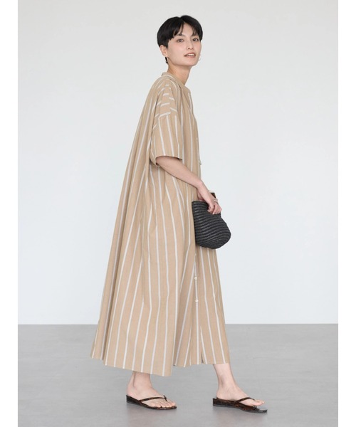 AMERICAN HOLIC（アメリカンホリック）の「イージーケア+接触冷感丈違い強撚ワッシャーワンピース（ワンピース・レディース・ブラック系その他2/ベージュ系その他2・M/L）」の20枚目の写真