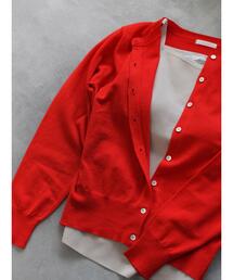 Te chichi | 14G強撚綿メタル釦クルーカーデ(カーディガン/ボレロ)