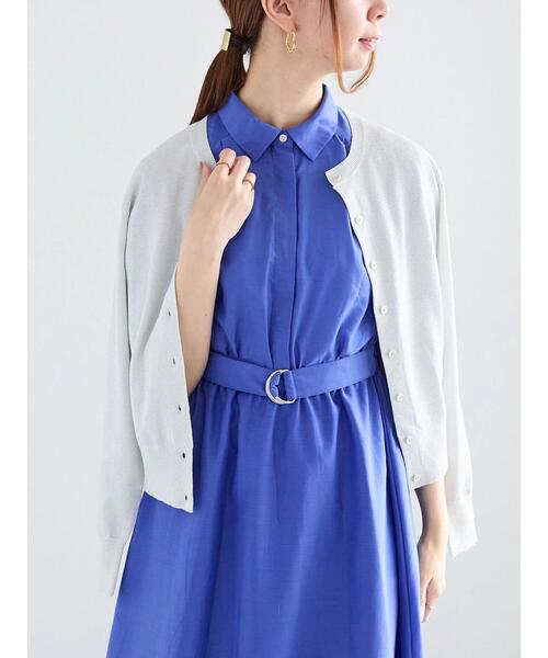 Te chichi（テチチ）の「14G強撚綿メタル釦クルーカーデ（カーディガン/ボレロ・レディース・ゴールド/ホワイト/レッド/ブラック/シルバー・F）」の9枚目の写真