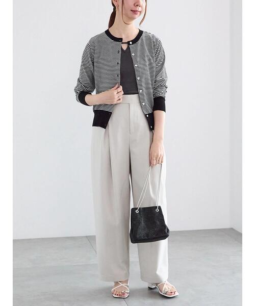 Te chichi（テチチ）の「14G強撚綿メタル釦クルーカーデ（カーディガン/ボレロ・レディース・ゴールド/ホワイト/レッド/ブラック/シルバー・F）」の10枚目の写真