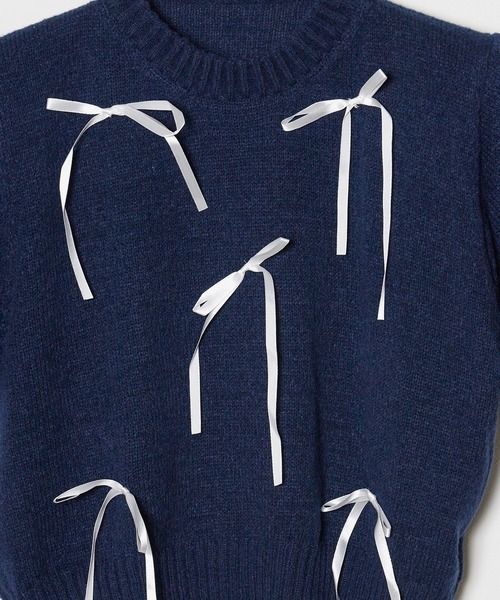 Ribbon Knit Tops / リボンニットトップス（Tシャツ/カットソー