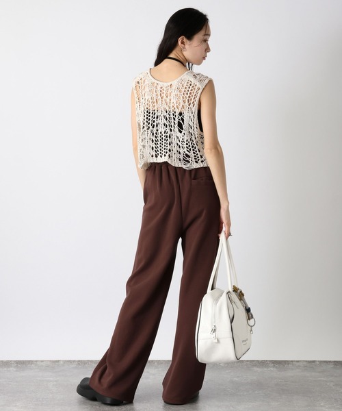 ベスト ジレ 「WEB限定」クラッシュニットNS/142599 レディース JEANASIS（ジーナシス）の「【WEB限定】クラッシュニットNS
