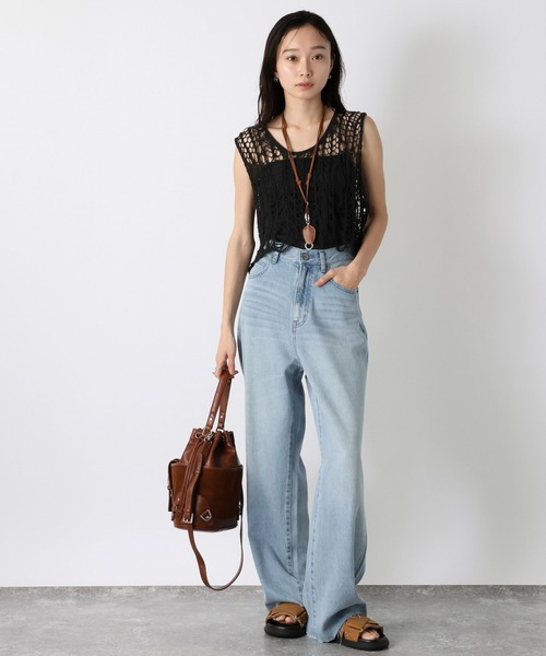 ベスト ジレ 「WEB限定」クラッシュニットNS/142599 レディース JEANASIS ベスト ジレ 「WEB限定」クラッシュニットNS/142599