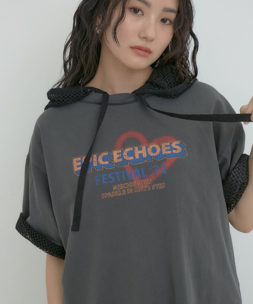 VIS（ビス）の「USEDバンドTシャツ（Tシャツ/カットソー・レディース・スミクロ/ホワイト/チャコールグレー/ホワイト系その他・FREE）」の4枚目の写真