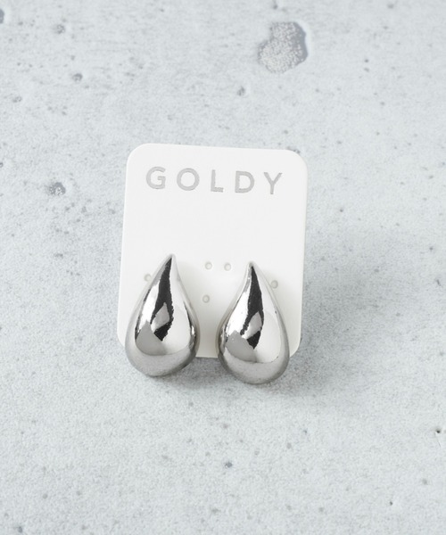 BEAUTY&YOUTH ドロップシェイプピアス　ゴールド セール】ドロップ シェイプ ピアス（ピアス（両耳用））｜GOLDY