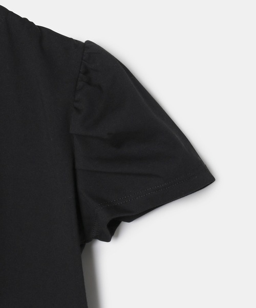 ROPE' PICNIC(ロペピクニック)の「【KIDS】タックスリーブレースアップTシャツ/冷感・WEB限定サイズ:110cm(Tシャツ/カットソー・キッズ・キナリ/ブラック・130/120/110/150/140)」の6枚目の写真