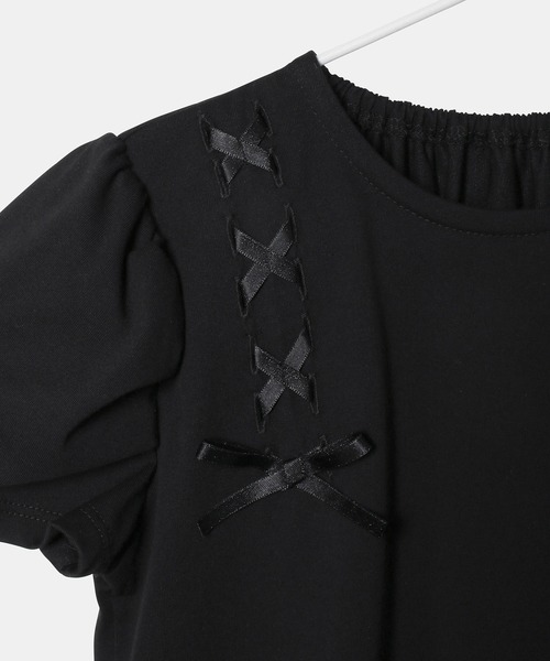 ROPE' PICNIC(ロペピクニック)の「【KIDS】タックスリーブレースアップTシャツ/冷感・WEB限定サイズ:110cm(Tシャツ/カットソー・キッズ・キナリ/ブラック・130/120/110/150/140)」の8枚目の写真