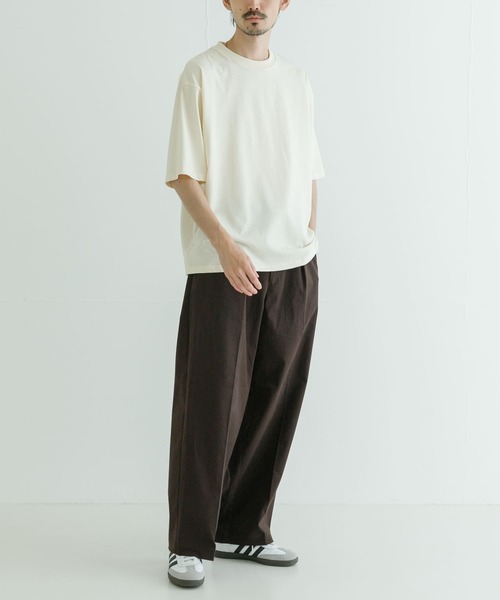 URBAN RESEARCH(アーバンリサーチ)の「ストレッチピーチツイルTUCK WIDE PANTS(その他パンツ・メンズ・ブラック/ネイビー/ブラウン・MEDIUM/LARGE)」の7枚目の写真