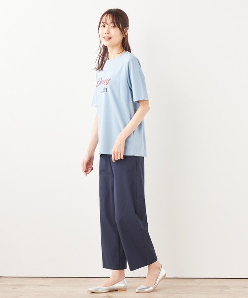 DECOY SINCE 1981(デコイシンスイチキュウハチイチ)の「【接触冷感・UVカット】コイくんロゴTシャツ(Tシャツ/カットソー・レディース・ホワイト/ネイビー/サックスブルー・M/L/LL)」の12枚目の写真