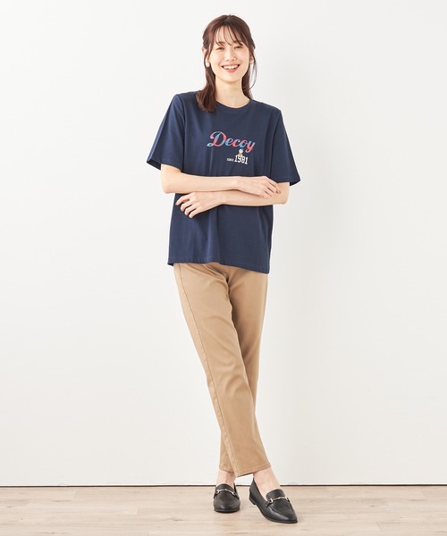 DECOY SINCE 1981(デコイシンスイチキュウハチイチ)の「【接触冷感・UVカット】コイくんロゴTシャツ(Tシャツ/カットソー・レディース・ホワイト/ネイビー/サックスブルー・M/L/LL)」の18枚目の写真
