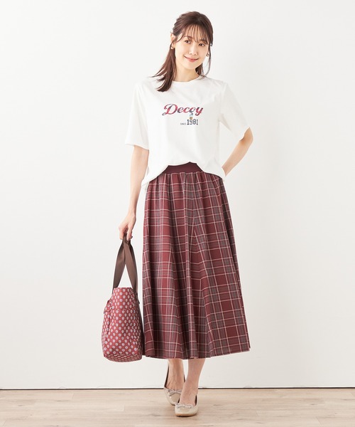 DECOY SINCE 1981(デコイシンスイチキュウハチイチ)の「【接触冷感・UVカット】コイくんロゴTシャツ(Tシャツ/カットソー・レディース・ホワイト/ネイビー/サックスブルー・M/L/LL)」の9枚目の写真