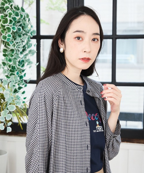 DECOY SINCE 1981(デコイシンスイチキュウハチイチ)の「【接触冷感・UVカット】コイくんロゴTシャツ(Tシャツ/カットソー・レディース・ホワイト/ネイビー/サックスブルー・M/L/LL)」の21枚目の写真